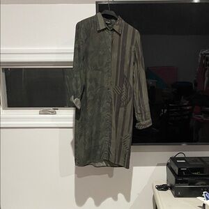 Desigual Women's Green Patterned Shirt Jacket